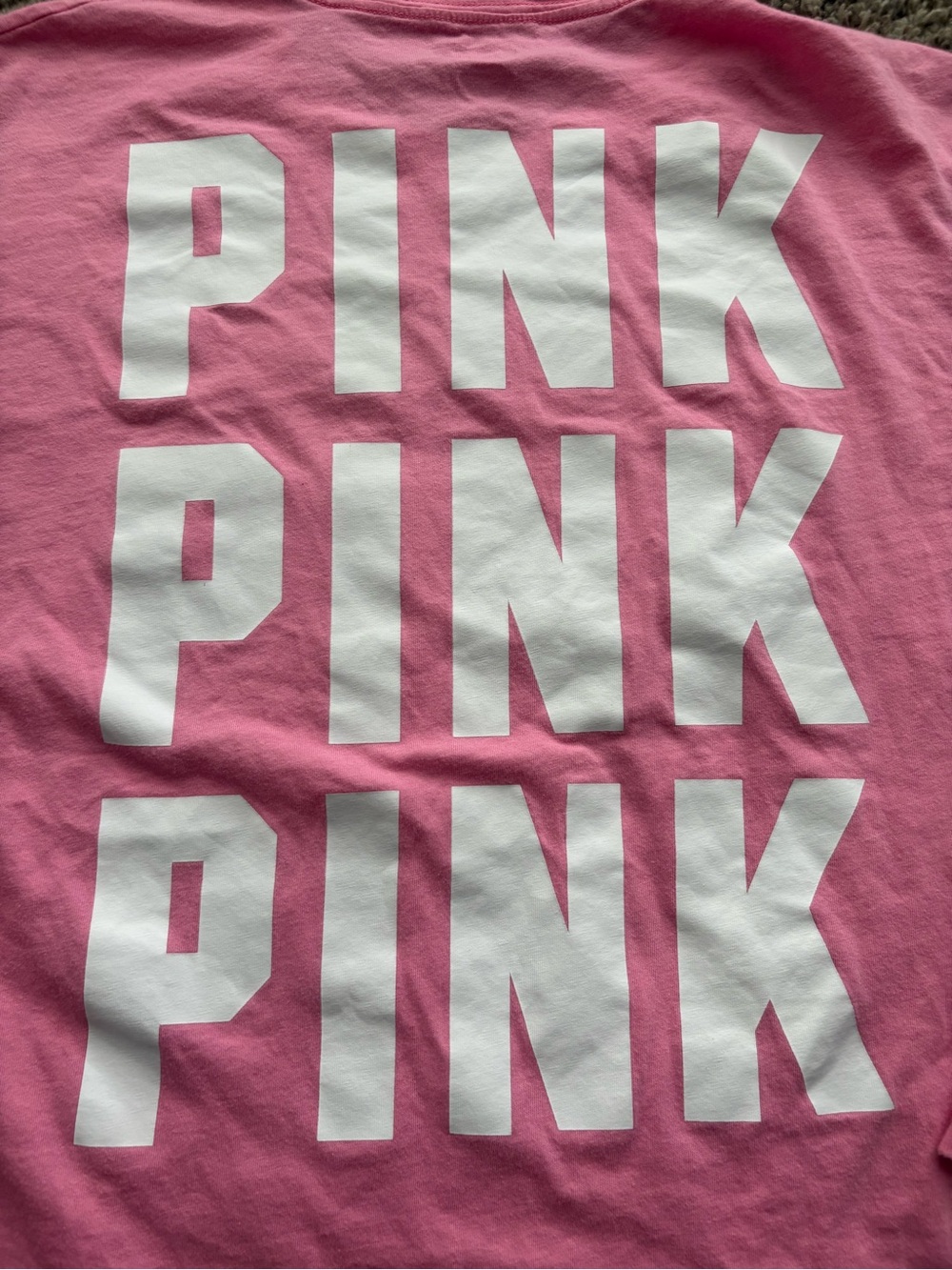 Victoria's Secret PINK Pink Long Sleeve Graphic Tee Shirt Size Medium Y2K - Picture 5 of 5